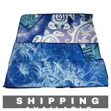 Blue Beach Chair Covers 2 Pack 63 x 31 Inches
