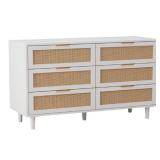 White Natural Rattan Storage Dresser New in Box