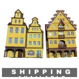 Vintage 2 Miniature Vollmer Old Town House Inns