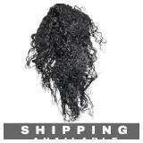 Black Curly Synthetic Human Hair Wig