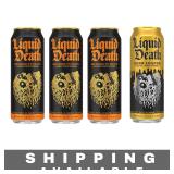 4 Liquid Death Sparkling Water & Iced Tea 19.2oz