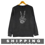 XL Youth Skeleton Hand Sign Crewneck Sweatshirt