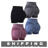 Shorts Seamless High Waisted Scrunch Women Lot New