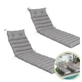 Lot of 2 Gray Outdoor Lounge Cushion