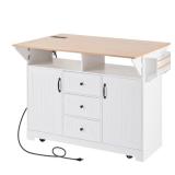 White Kitchen Island Cart New in Box