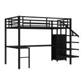 Black Metal Loft Bed Frame New in Box