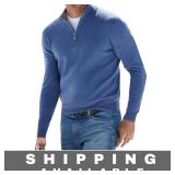 Mens Sweatshirt Small Navy Blue Zip  New