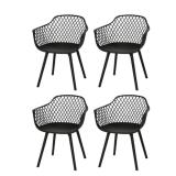 Lot of 4 Black Outdoor Dining Chair New in Box