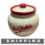 Mrs. Fields Ceramic Cookie Jar with Lid