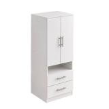 White 2 Door Wardrobe with 2 Drawers New in Box