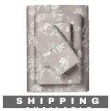 Sheet Set King Floral Khaki New