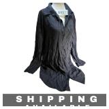 Womens Long Sleeve Button Down Blouse One Size New