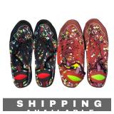 2 Pair Vivay Water Shoes Black & Red Size 14