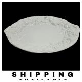 White Embossed Ceramic Serving Platter