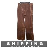 Pants Wide Leg High Waisted Brown L New