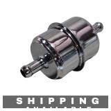 Chrome In-Line Fuel Filter Canister New