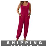 Jumpsuit Sleeveless Burgundy S