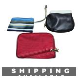 Lot of 3 Cosmetic and Travel Pouches Set New