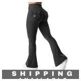 Leggings Flare Scrunch Pocket L New
