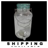 Clear Glass Beverage Dispenser 1 Gallon