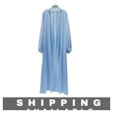 2 Satin Abaya Blue Robes Zachty Medium New
