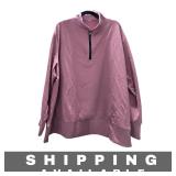 Sweatshirt Quilted 1/4 Zip Pink 3XL New