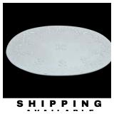 Temp-tations White Embossed Floral Serving Platter