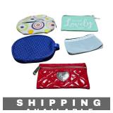 Lot of 5 Cosmetic and Accessory Bags Pouches New