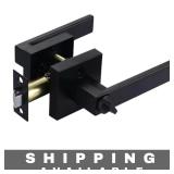 Black Square Lever Door Lock Set New