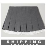 Pleated Layered Mini Skirt - S