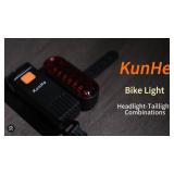 $15 Kunhe USB-C Rechargeable Bike Lights Front...