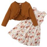 $22 Kid Toddler Girl Fall Dress+Cardigan 2...