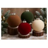 $47 4 Pieces Jumbo Christmas Velvet Balls,...