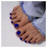 $7 Blue Press on Toenails 120pcs Short Square...