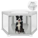 $36 58.3'x58.3'x29.9' Large Dog Playpen Indoor,...