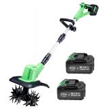 $80 Cordless Tiller Cultivator, 360RPM Battery...