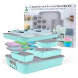$51 21-pieces Stackable Nonstick Bakeware Set,...