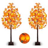 $55 Fall Decor 2 Pack 4 Ft Lighted Maple Tree...