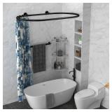 $60 Aluminum Alloy Oval Shower Curtain Rod Hoop...