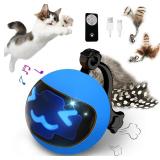 $20 Moving Ball Cat Toys with Feather Tail,...