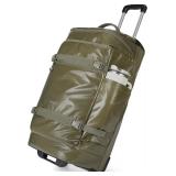 $57 BAGSMART Rolling Duffle Bag with Wheels,...