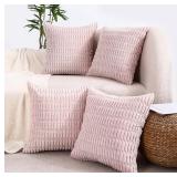 $14 All Smiles Decorative Pink Throw Pillow...