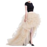 $50 WDPL Women's Long High Low Ruffles Party...