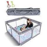 $41 Todale Play Pen - 50 x 50 x 27 in, GRAY -...
