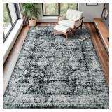 $80 8x10 Washable Area Rug, Vintage Living Room...