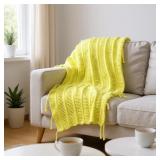 $46 Chunky Knit Throw Blanket, 50x60 inches,...