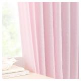 $24 Pink Curtains 84 inch Long 2 panels for...