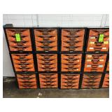 (12) Dorman 4-Drawer Storage Bins w/Assort. Parts