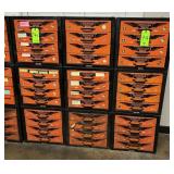 (9) Dorman 4-Drawer Storage Bins w/Assort. Parts