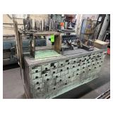 Wooden Parts Cabinet w/Assort. Boring Tooling